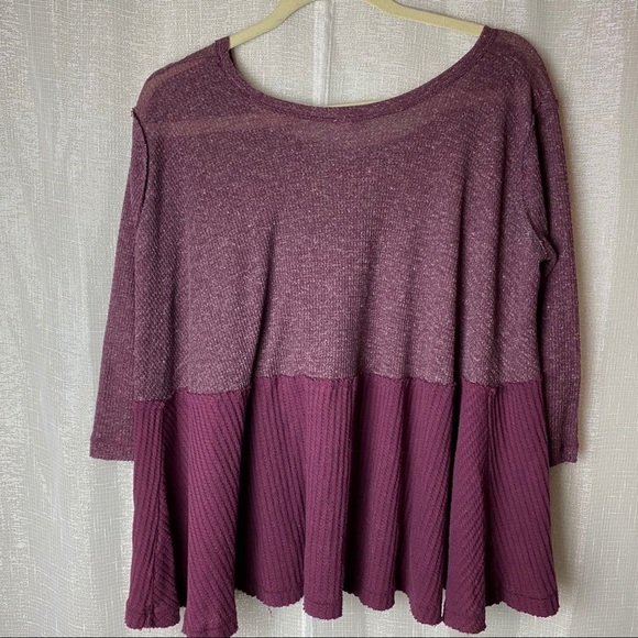 We the Free purple color block oversized sweater - Picture 2 of 5
